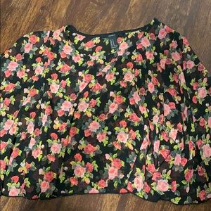 Colorful Floral cropped shirt